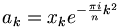 a_k = x_k e^{-\frac{\pi i}{n} k^2 }